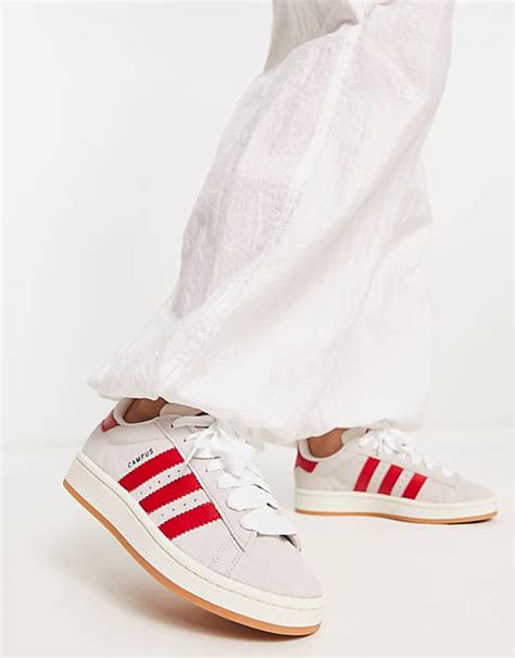 adidas campus beige met rood|adidas campus broek.